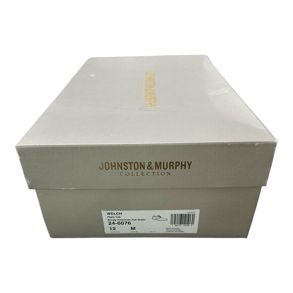 Johnston & Murphy Welch Plain Toe American Full Grain Dress Shoe Euro 46 US 12 - Picture 13 of 13